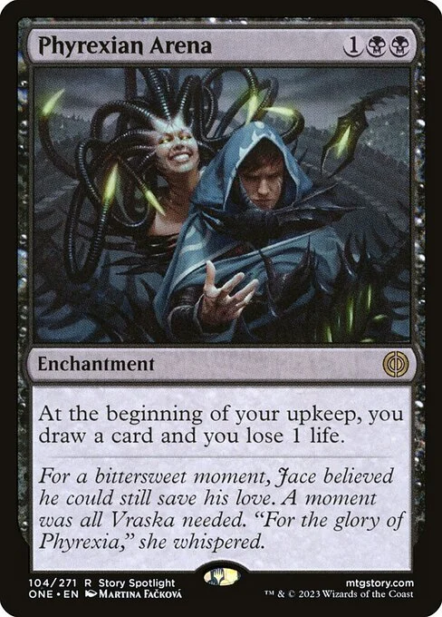 Phyrexian Arena, carta Magic di tipo Enchantment illustrata da Martina Fačková