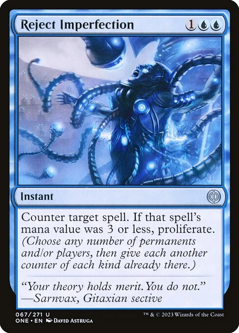 Reject Imperfection, carta Magic di tipo Instant illustrata da David Astruga
