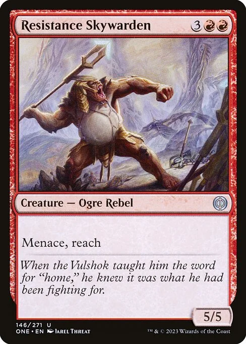 Resistance Skywarden, carta Magic di tipo Creature — Ogre Rebel illustrata da Jarel Threat