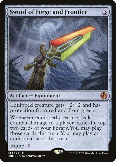 Sword of Forge and Frontier, carta Magic di tipo Artifact — Equipment illustrata da Scott Murphy