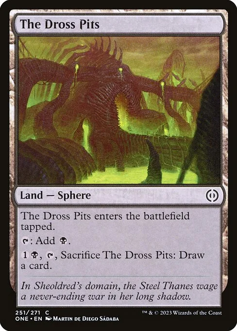 The Dross Pits, carta Magic di tipo Land — Sphere illustrata da Martin de Diego Sádaba