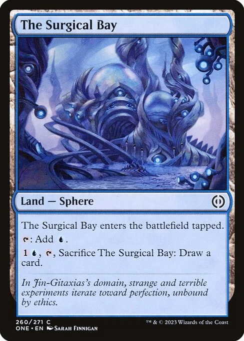 The Surgical Bay, carta Magic di tipo Land — Sphere illustrata da Sarah Finnigan