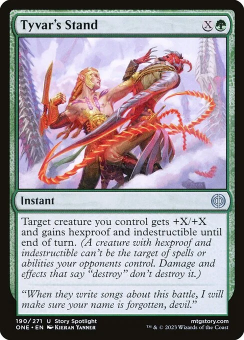 Tyvar's Stand, carta Magic di tipo Instant illustrata da Kieran Yanner