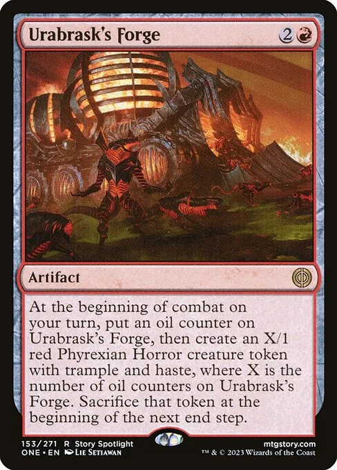Urabrask's Forge, carta Magic di tipo Artifact illustrata da Lie Setiawan