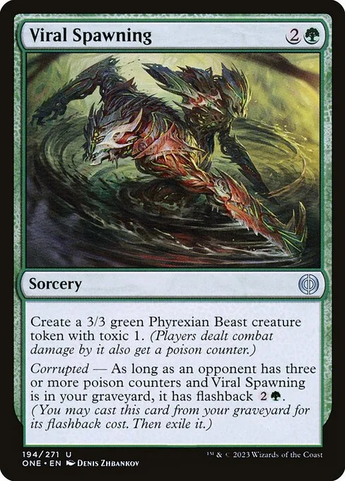 Viral Spawning, carta Magic di tipo Sorcery illustrata da Denis Zhbankov