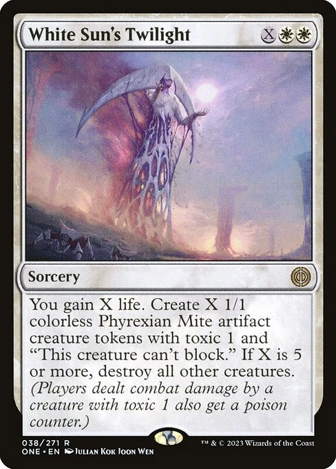 White Sun's Twilight, carta Magic di tipo Sorcery illustrata da Julian Kok Joon Wen