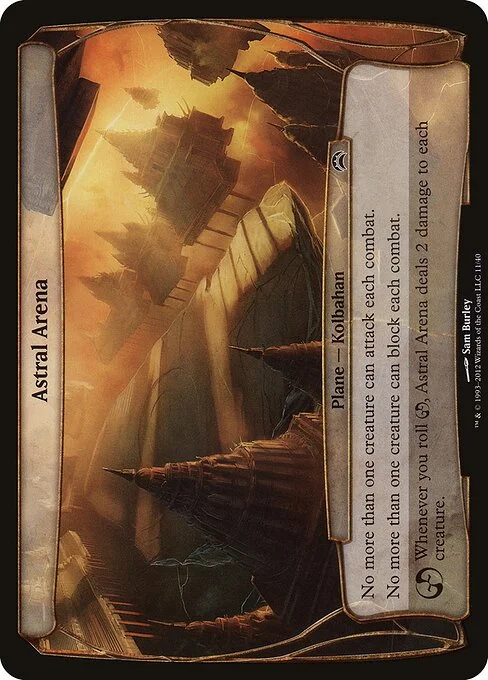 Astral Arena, carta Magic di tipo Plane — Kolbahan illustrata da Sam Burley
