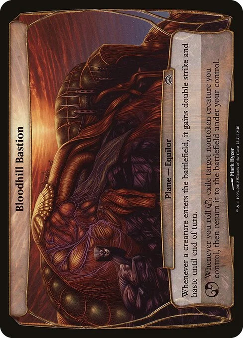 Bloodhill Bastion, carta Magic di tipo Plane — Equilor illustrata da Mark Hyzer