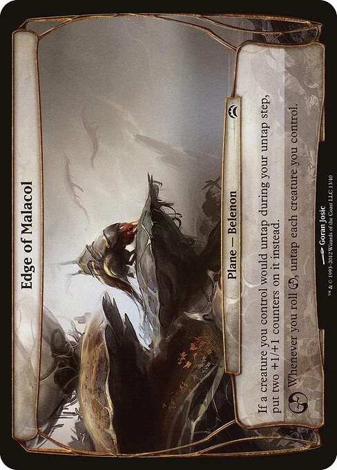 Edge of Malacol, carta Magic di tipo Plane — Belenon illustrata da Goran Josic