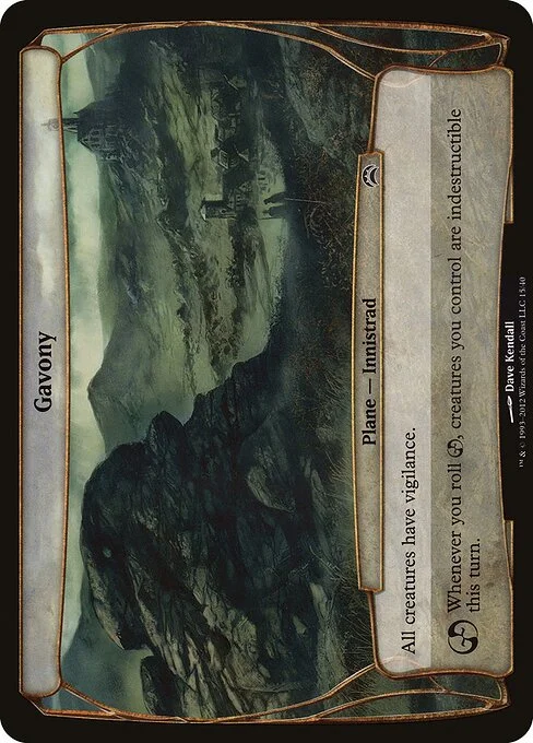 Gavony, carta Magic di tipo Plane — Innistrad illustrata da Dave Kendall