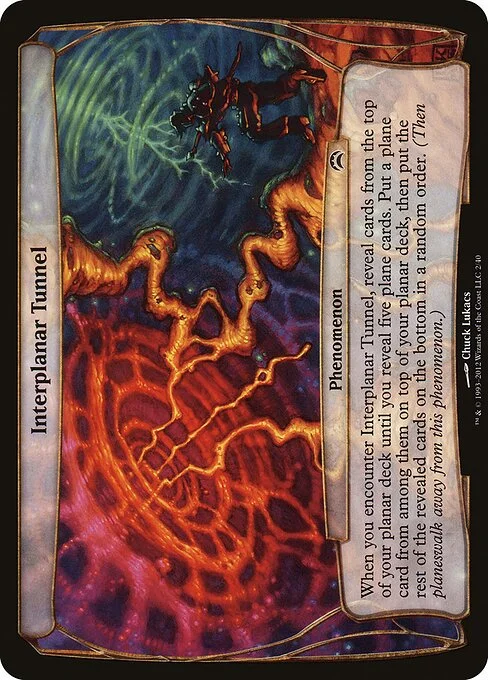 Interplanar Tunnel, carta Magic di tipo Phenomenon illustrata da Chuck Lukacs