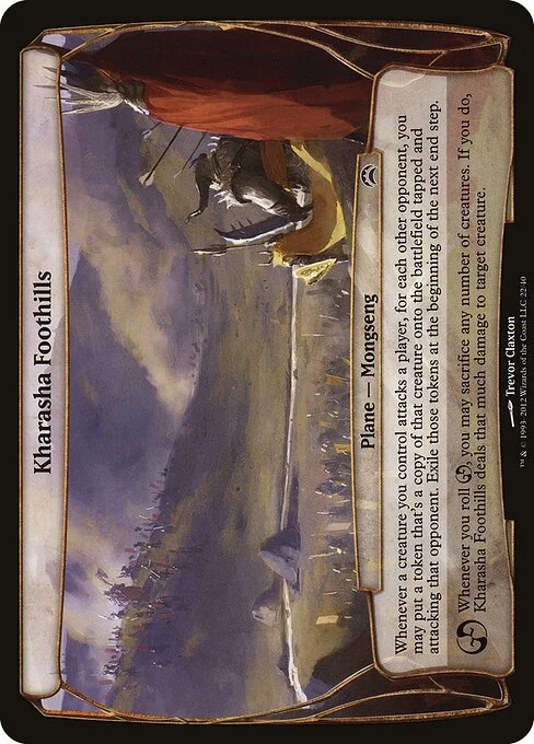 Kharasha Foothills, carta Magic di tipo Plane — Mongseng illustrata da Trevor Claxton
