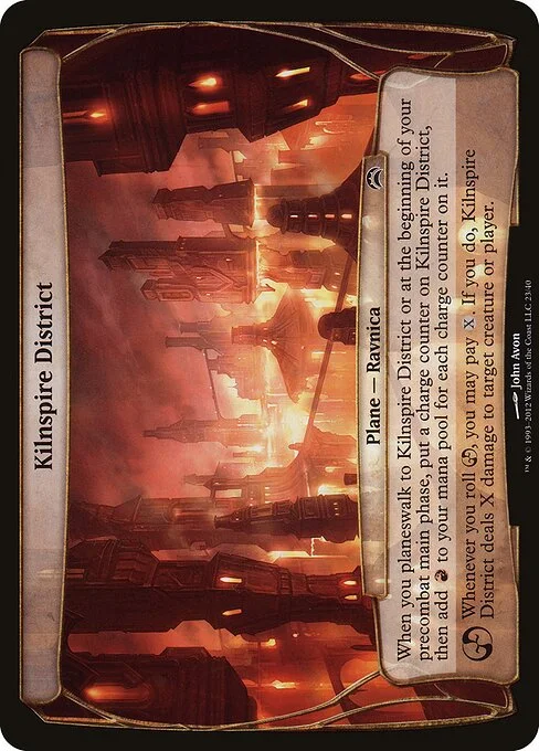 Kilnspire District, carta Magic di tipo Plane — Ravnica illustrata da John Avon