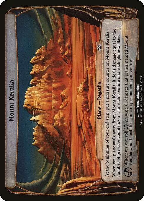Mount Keralia, carta Magic di tipo Plane — Regatha illustrata da Franz Vohwinkel