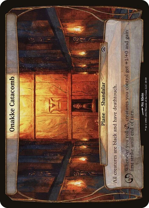 Onakke Catacomb, carta Magic di tipo Plane — Shandalar illustrata da Nic Klein