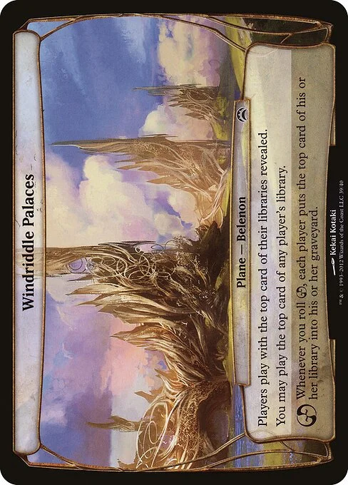 Windriddle Palaces, carta Magic di tipo Plane — Belenon illustrata da Kekai Kotaki