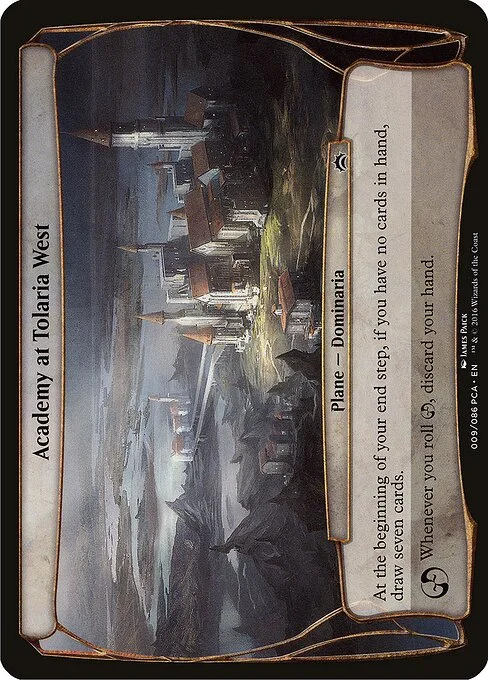 Academy at Tolaria West, carta Magic di tipo Plane — Dominaria illustrata da James Paick