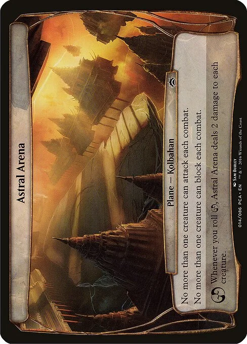 Astral Arena, carta Magic di tipo Plane — Kolbahan illustrata da Sam Burley
