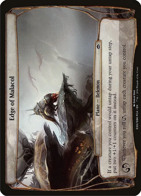 Edge of Malacol, carta Magic di tipo Plane — Belenon illustrata da Goran Josic