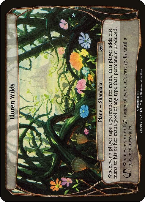 Eloren Wilds, carta Magic di tipo Plane — Shandalar illustrata da Darrell Riche