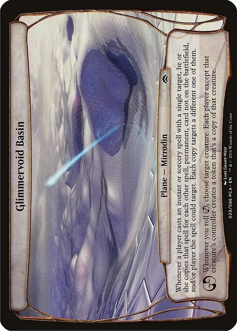 Glimmervoid Basin, carta Magic di tipo Plane — Mirrodin illustrata da Lars Grant-West