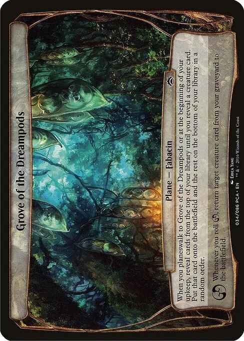 Grove of the Dreampods, carta Magic di tipo Plane — Fabacin illustrata da Erica Yang