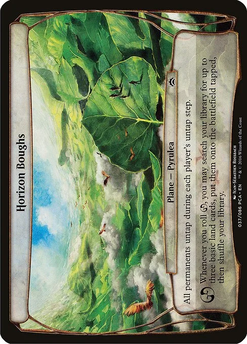 Horizon Boughs, carta Magic di tipo Plane — Pyrulea illustrata da Jean-Sébastien Rossbach