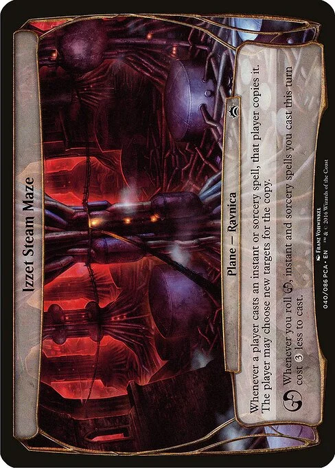 Izzet Steam Maze, carta Magic di tipo Plane — Ravnica illustrata da Franz Vohwinkel