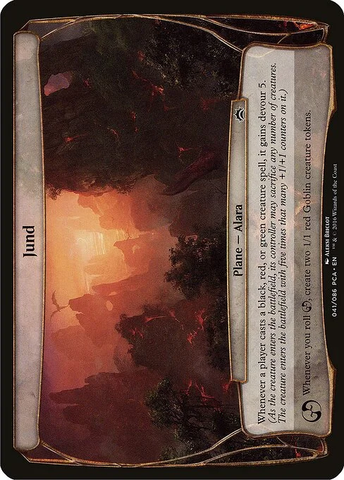 Jund, carta Magic di tipo Plane — Alara illustrata da Aleksi Briclot