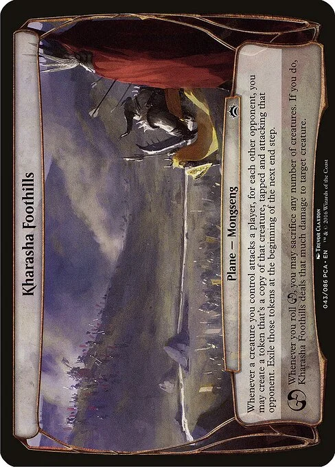 Kharasha Foothills, carta Magic di tipo Plane — Mongseng illustrata da Trevor Claxton