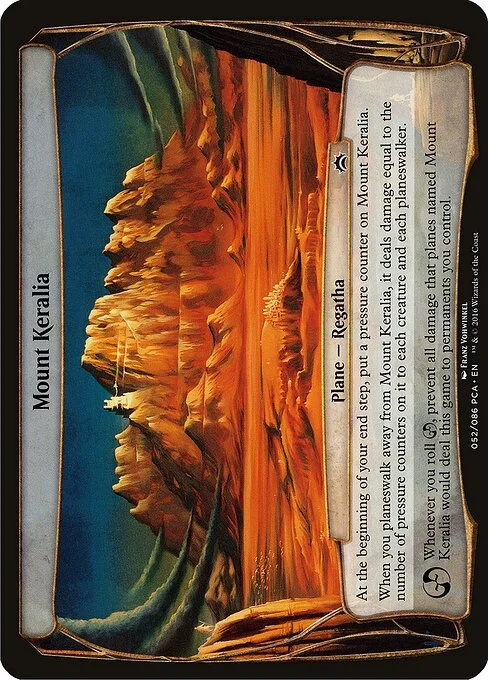Mount Keralia, carta Magic di tipo Plane — Regatha illustrata da Franz Vohwinkel