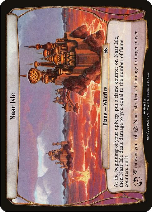 Naar Isle, carta Magic di tipo Plane — Wildfire illustrata da Mark Zug