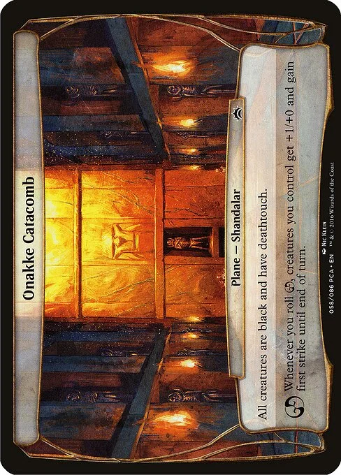 Onakke Catacomb, carta Magic di tipo Plane — Shandalar illustrata da Nic Klein