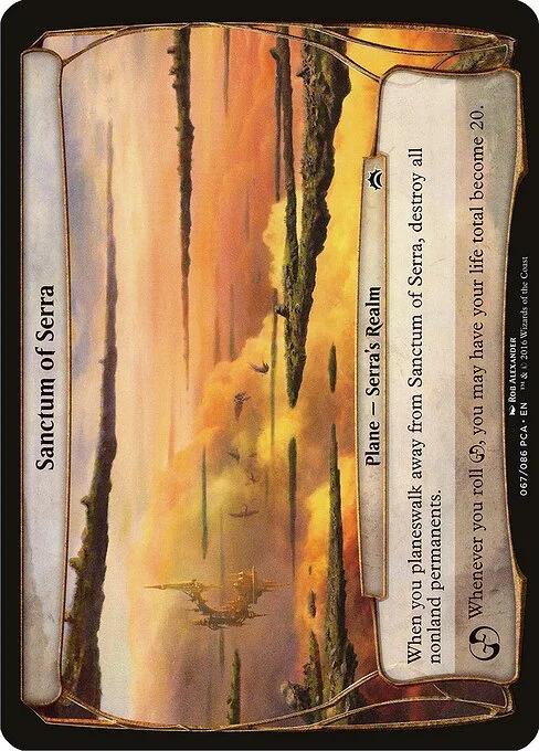 Sanctum of Serra, carta Magic di tipo Plane — Serra's Realm illustrata da Rob Alexander