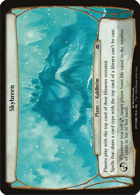 Skybreen, carta Magic di tipo Plane — Kaldheim illustrata da Wayne England