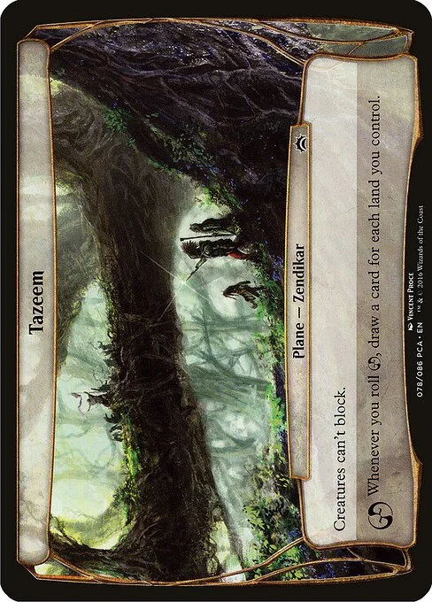 Tazeem, carta Magic di tipo Plane — Zendikar illustrata da Vincent Proce