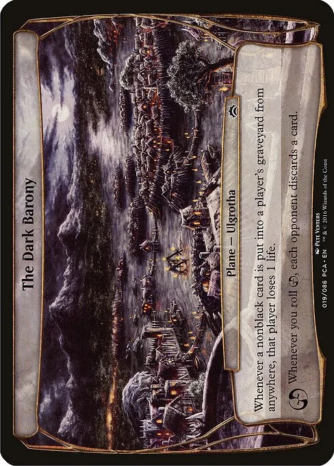 The Dark Barony, carta Magic di tipo Plane — Ulgrotha illustrata da Pete Venters