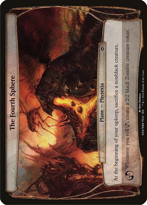 The Fourth Sphere, carta Magic di tipo Plane — Phyrexia illustrata da Dave Kendall