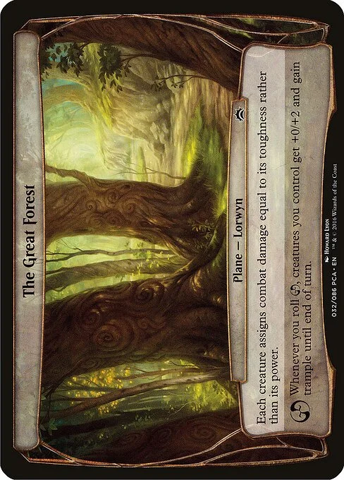The Great Forest, carta Magic di tipo Plane — Lorwyn illustrata da Howard Lyon