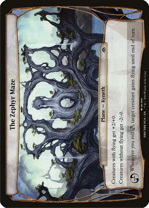 The Zephyr Maze, carta Magic di tipo Plane — Kyneth illustrata da rk post