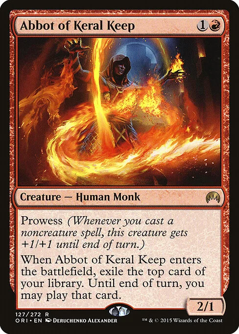Abbot of Keral Keep, carta Magic di tipo Creature — Human Monk illustrata da Deruchenko Alexander