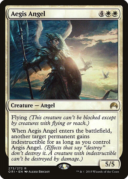 Aegis Angel, carta Magic di tipo Creature — Angel illustrata da Aleksi Briclot