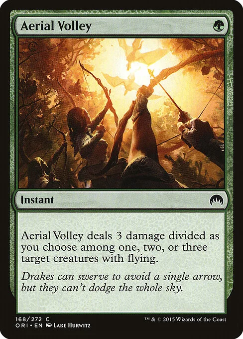 Aerial Volley, carta Magic di tipo Instant illustrata da Lake Hurwitz