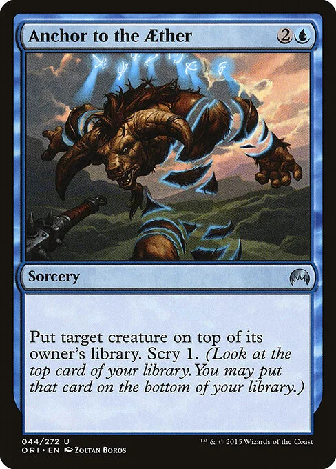 Anchor to the Aether, carta Magic di tipo Sorcery illustrata da Zoltan Boros