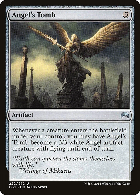 Angel's Tomb, carta Magic di tipo Artifact illustrata da Dan Murayama Scott