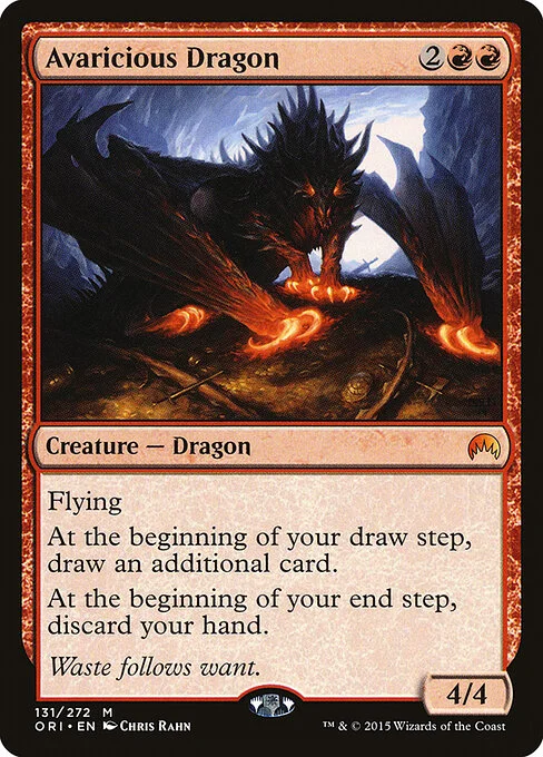 Avaricious Dragon, carta Magic di tipo Creature — Dragon illustrata da Chris Rahn