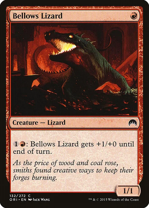 Bellows Lizard, carta Magic di tipo Creature — Lizard illustrata da Jack Wang
