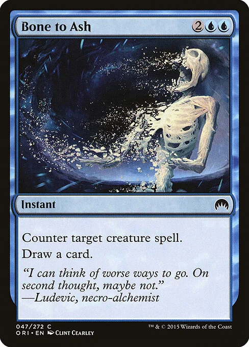 Bone to Ash, carta Magic di tipo Instant illustrata da Clint Cearley