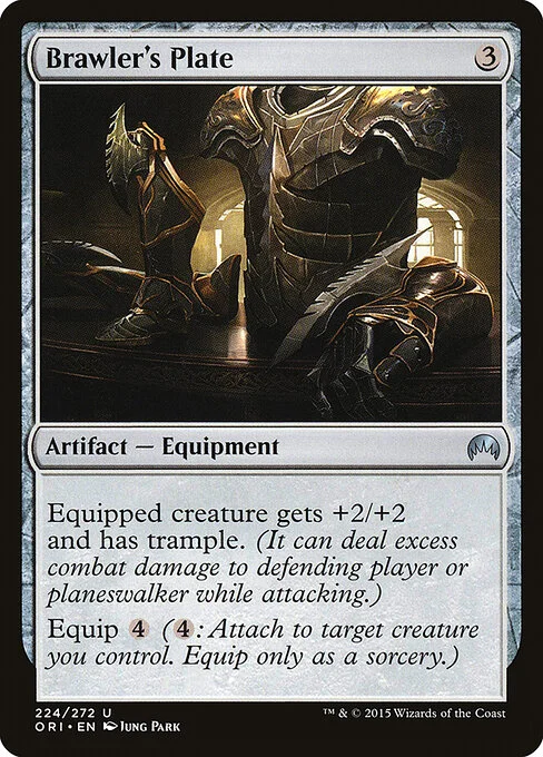 Brawler's Plate, carta Magic di tipo Artifact — Equipment illustrata da Jung Park