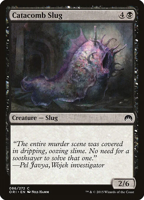 Catacomb Slug, carta Magic di tipo Creature — Slug illustrata da Nils Hamm
